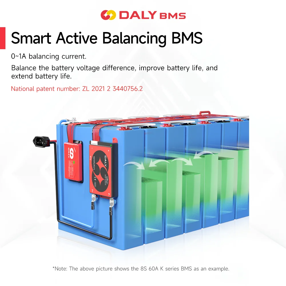 Фото Daly BMS Active Balancer BMS Lifepo4 4S 12V 3S 8S 24V 13S 16S 48V 40A 60A 100A 150A 200A для Li-Ion 3.7V 3.2 Батарея BMS 100Ah №2