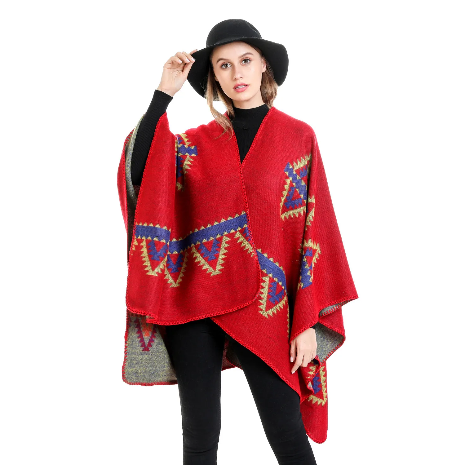 

Luxury Brand Ponchos Coat 2023 Cashmere Scarves Women Winter Warm Shawls and Wraps Pashmina Thick Capes Blanket Femme Scarf