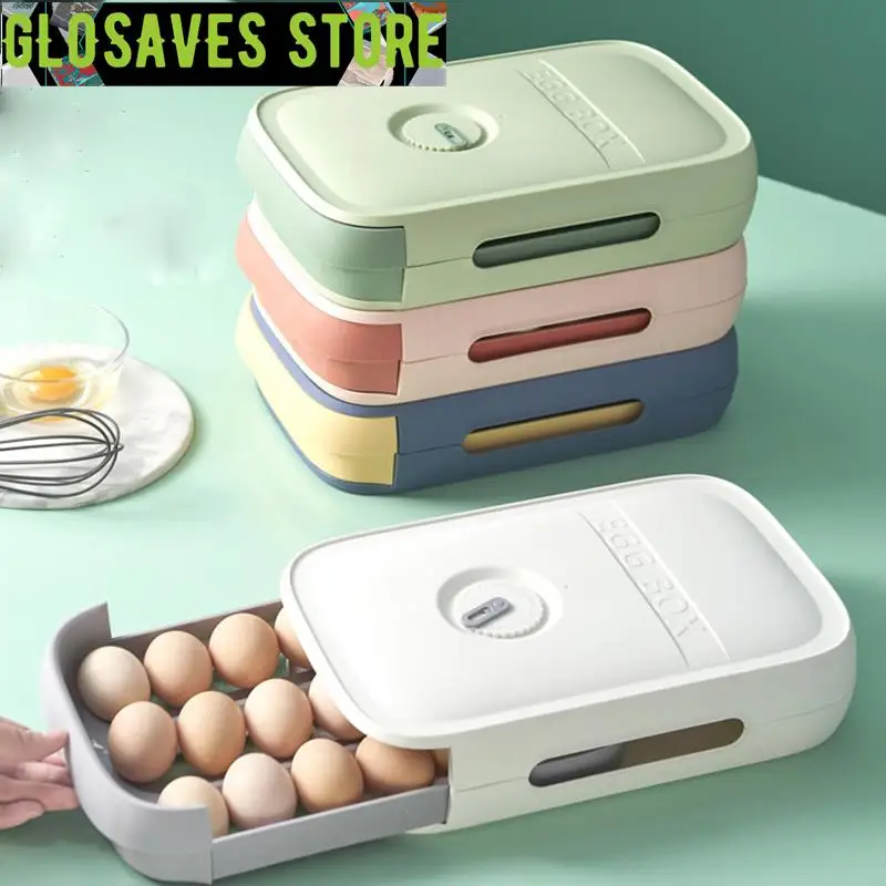 

1 шт. коробка для хранения яиц с нажимом большой емкости держатель для яиц для холодильника бытовые коробки для хранения яиц Органайзер
