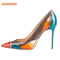 mixed color stiletto high heels party dress shoes pointy toe all inclusive high heels fashion and newest in 2022