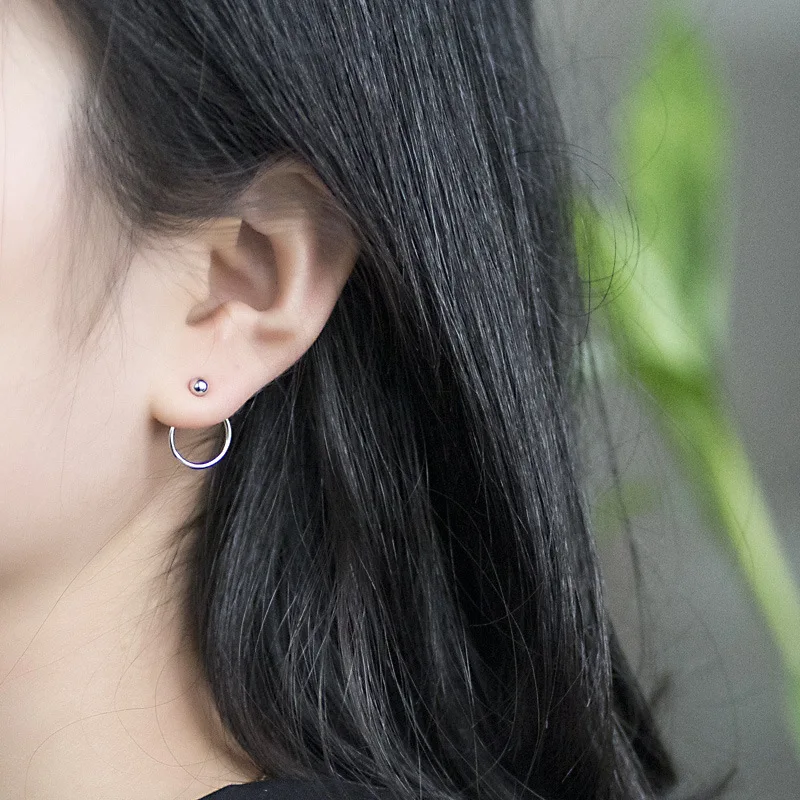 Модные круглые серьги-гвоздики для женщин и девушек ювелирные изделия в стиле