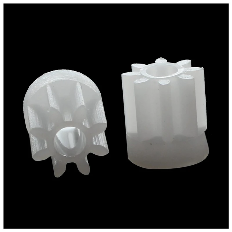 

New 150Pcs 0.5 Modulus 8 Teeth Plastic Gear Cog For 2Mm Toy Car Motor Shaft