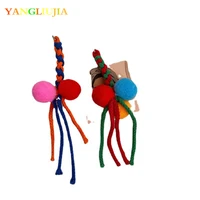 color plush ball earrings european and american style personality fashion long tassel earrings ms girl travel accessories 2022