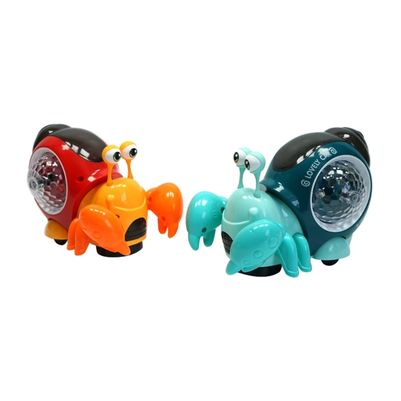 

Colorful Crawling Crab Shape Education Toy with Music Light Universal Wheel