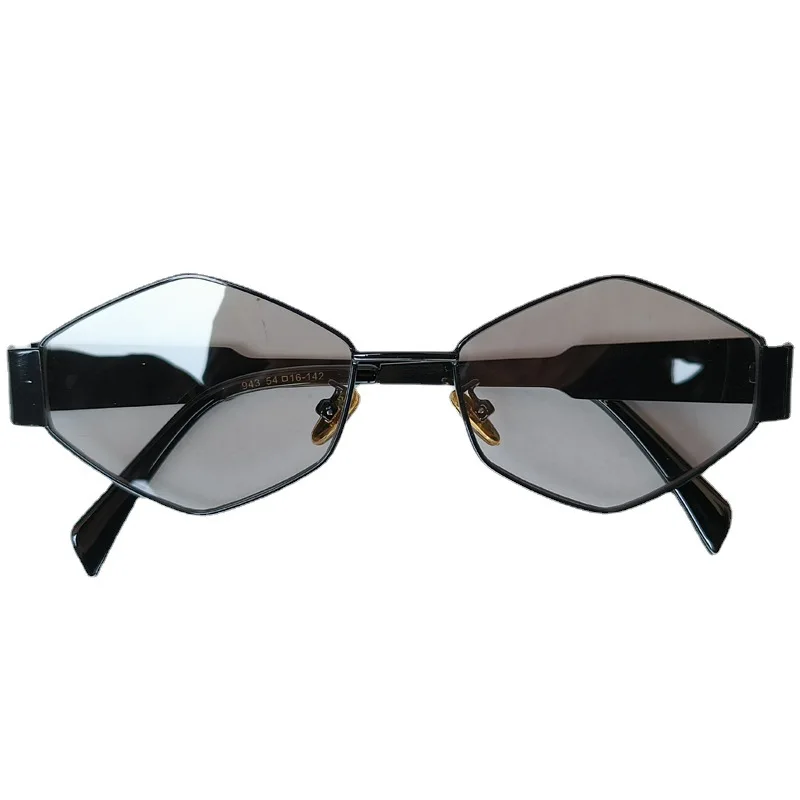 

Очки солнцезащитные 2J943 женские многоугольные, корейские ретро-очки с защитой от ультрафиолетовых лучей и черными чернилами, Плоские линзы