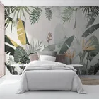 Простая ручная роспись, тропические растения, индивидуальная настенная бумага для домашнего декора, настенная 3D Бумага, декор для спальни, настенная бумага