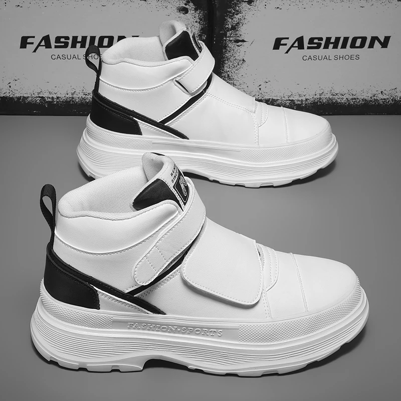 

Men's Shoes 2022 New Summer High Gang Men's Fashion Thick Soled High Casual Shoes Men's Velcro Board Shoes Inside High Dad Shoes