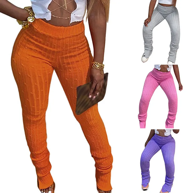 

Women Autumn And Winter New Mid-Waist Casual Pants Bag Hip Slim Fashion Foot Pants