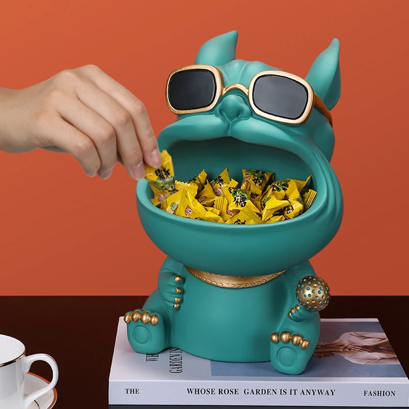 

3D бульдог, миниатюрная фигурка, статуэтка, украшение для дома, скульптура, декор для стола комнаты, коробка для хранения стола, декоративное ...