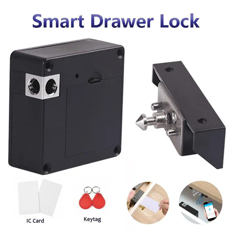 

New-Invisible RFID/APP Free Opening Intelligent Sensor Cabinet Lock Locker Wardrobe Shoe Cabinet Drawer Door IC/ID Card Lock
