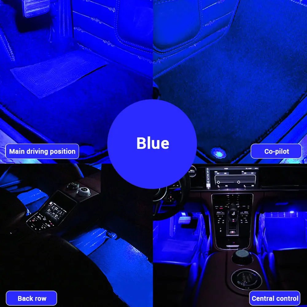 

12V LED USB Car Foot Lights Auto Interior Lighting Car Decorative Ambient Lamp Automobile Atmosphere Lights LED Strip for Car