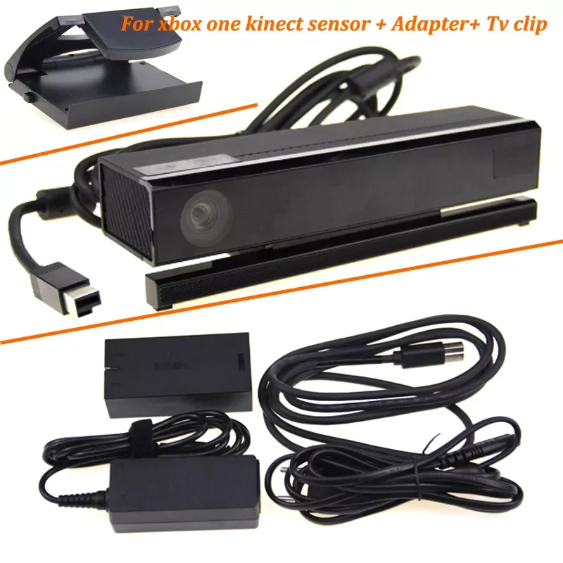 

2.0 3.0 Sensor+ AC Adapter Power Supply for Xbox one S / X / Windows PC For XBOXONE Kinect sensor+TV Clip kinect for xbox