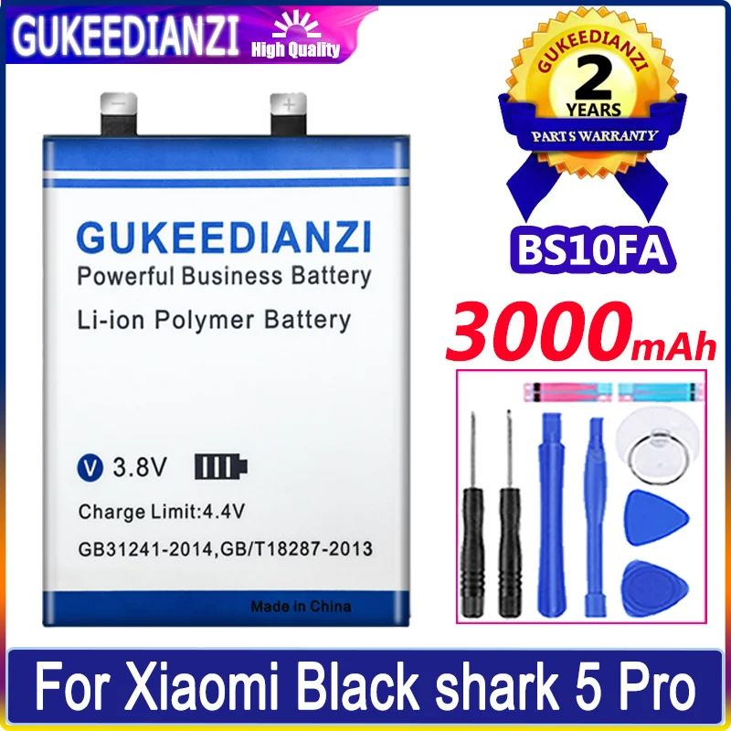 

GUKEEDIANZI Battery BS10FA 3000mAh For Blackshark PAR-A0 KTUS-A0 For Xiaomi Black shark5 Pro shark 5 Pro Bateria