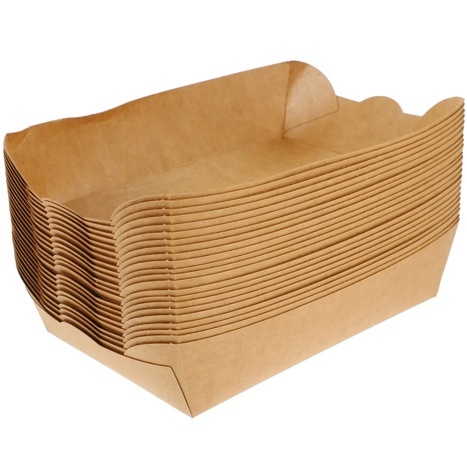 

100 Pcs French Fries Take Out Food Box Snacks Container Frying Food Fried Holder Heating