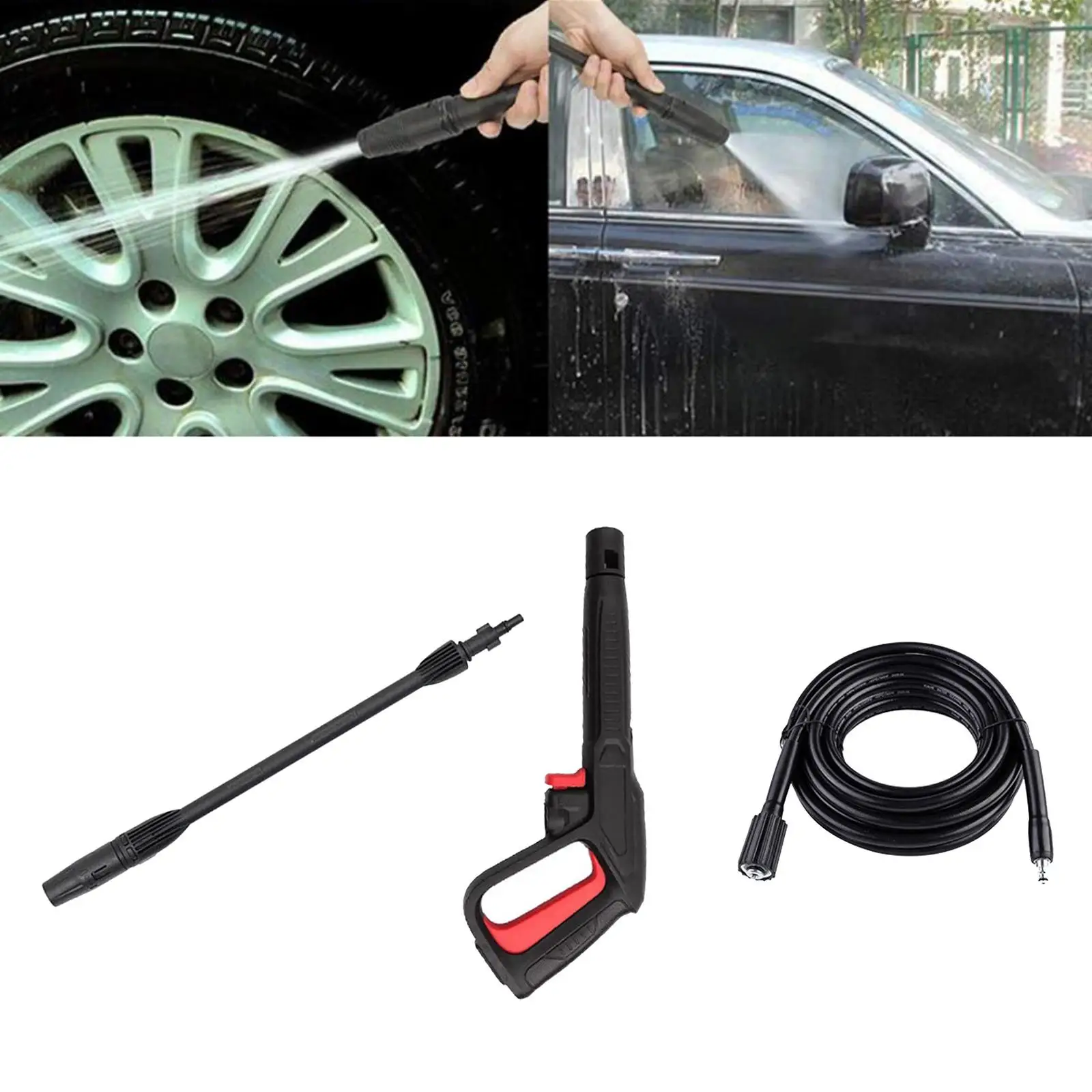

High Pressure Washer with Extension Duckbill Nozzle Adjustable Spray Type for Car Washing