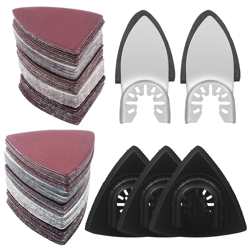 135 шт. осциллирующий инструмент набор шлифовальных накладок треугольные