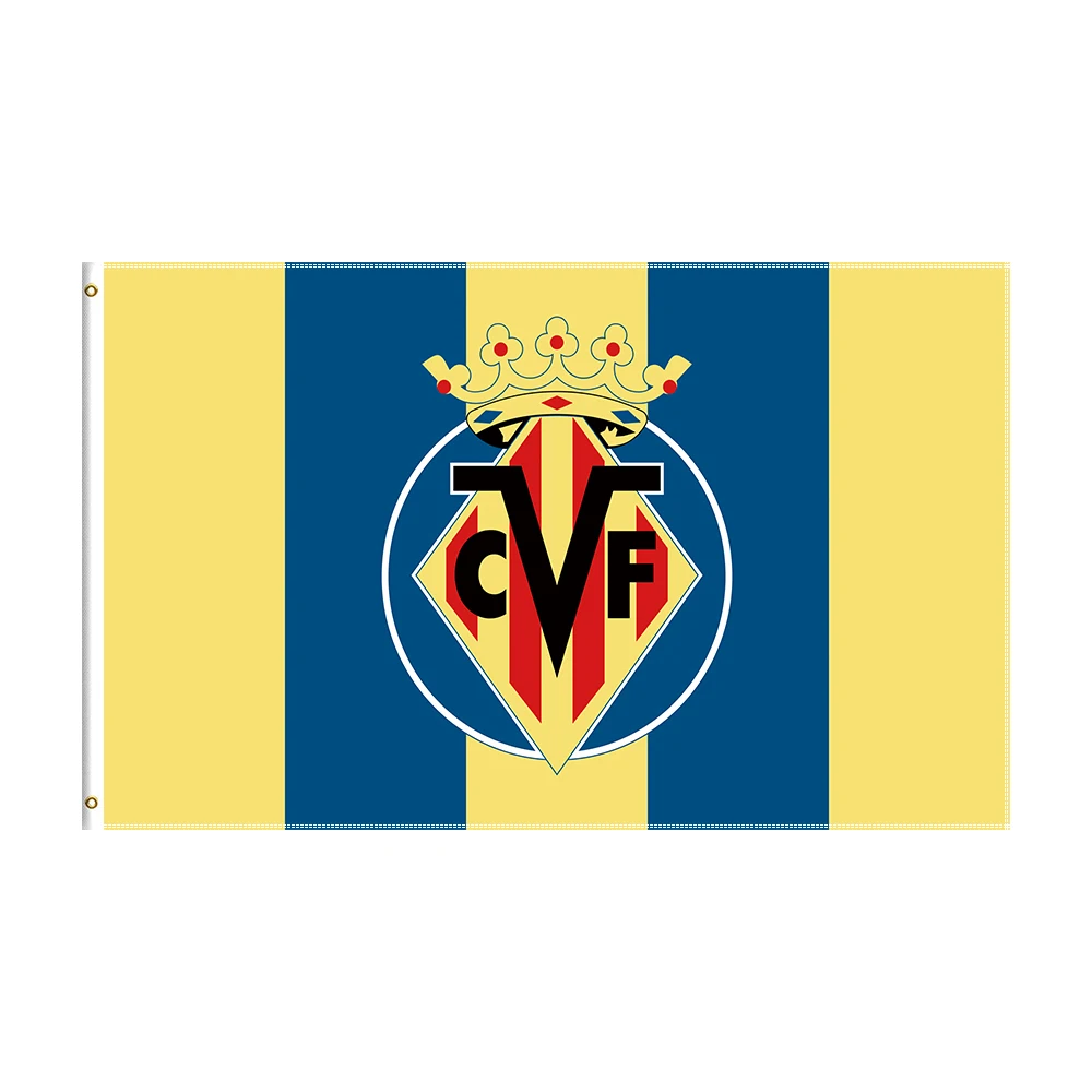 

3x5 Ft Villarreals Flag Polyester Printed Football Banner For Decor