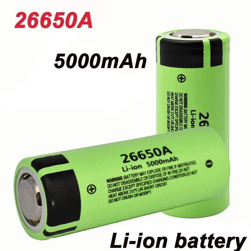 

2023 Original new 26650 battery 5000Mah 3.7V 20A lithium-ion rechargeable battery suitable for 26650 LED flashlights and cameras