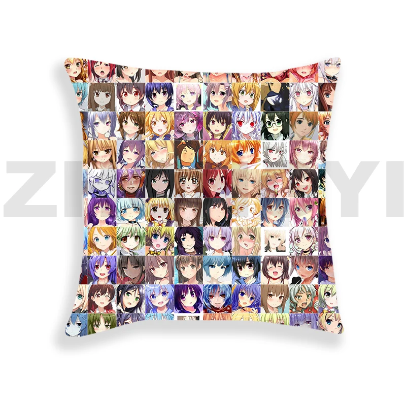 Картонная подушка Dakimakura Ahegao для домашнего декора, чехол для подушки с изображением аниме-тела Senpai, Hentai Hugs, 45x45 см.