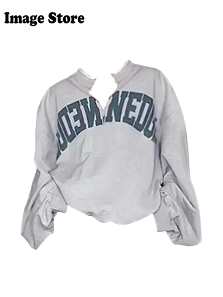 Женская американская винтажная толстовка с капюшоном в студенческом стиле