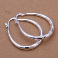 popular 30mm oversize silver color smooth large big round circle hoop statement earrings for women girl party nightclub jewelry