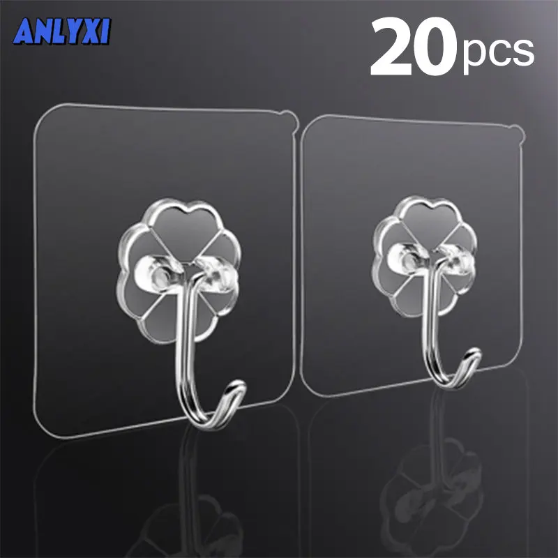 

20 шт. 7x7 см Прозрачные крепкие самоклеящиеся дверные настенные вешалки крючки на присоске стойка с большой нагрузкой присоска для кухни ванной комнаты