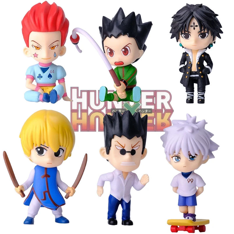 

9 см HUNTER Аниме фигурки GON FREECSS Killua Zoldyck Kurapika Hisoka ПВХ экшн-фигурки коллекционные модели игрушки подарок для детей