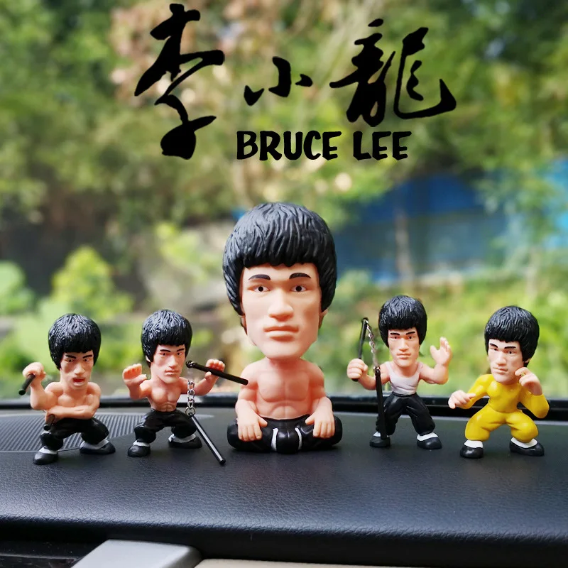 Car decorations PVC Bruce Lee Shaking Head Mobile Phone Holder Gift Collection cute car accessories