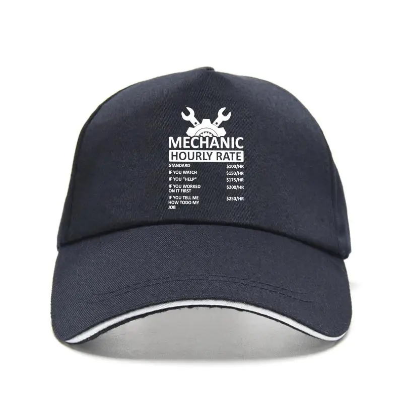 

New cap hat en' Baseball Cap echanic Houry Rate Unique Pure Cotton Baseball Cap Car Fix Engineer Baseball Cap Baseball Cap Gift