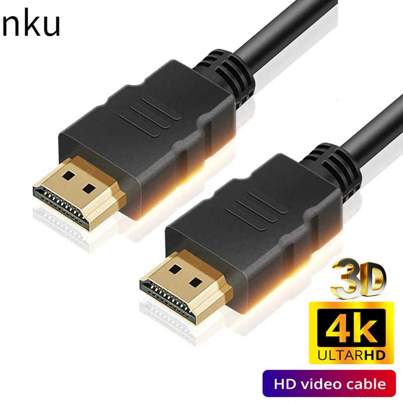 

Nku 2m 1080P 4K UHD Video Cable Gold Plated HDMI-Compatible Male-Male Cable for PS4/5 Laptop Projector Monitor HDTV Set-top Box