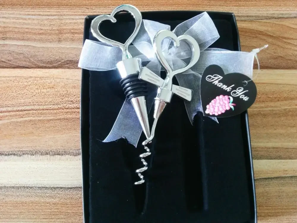 Штопор Love Heart открывалка для бутылок вина + пробка свадебный подарок сувениры