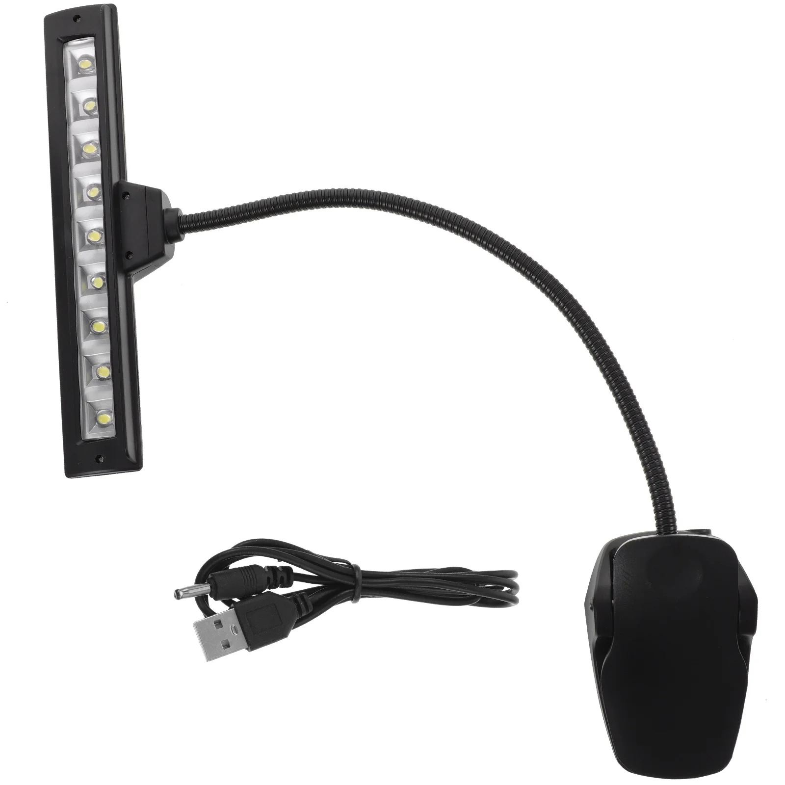 

Подставка для музыки с клипсой, функциональная лампа для фортепиано, полностью регулируемая Музыкальная подставка, лампа с кабелем питания...