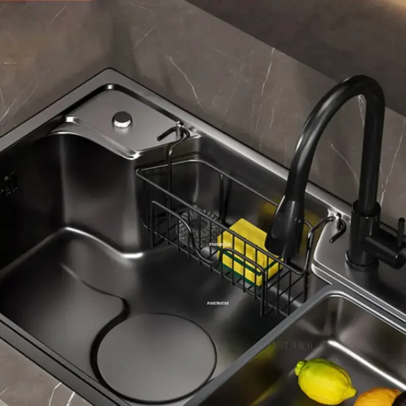 Европейские нано-большие кухонные мойки из нержавеющей стали с одним слотом 304