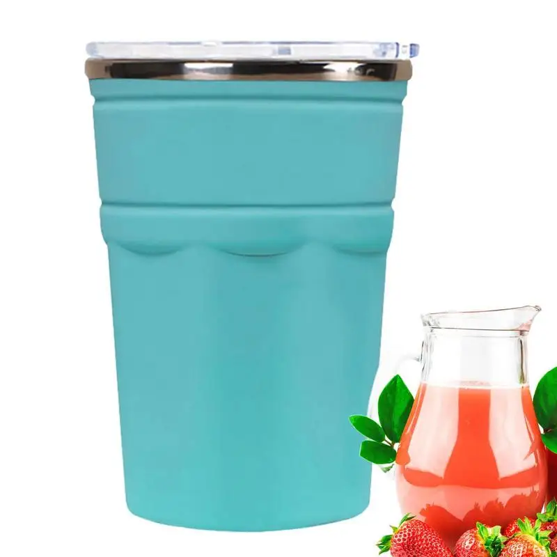 

Охлаждающий стакан с крышкой, 550 мл, противоскользящий стакан с двойными стенками, охлаждающие летние принадлежности, охлаждающие стаканы для дома, работы, велоспорта, походов