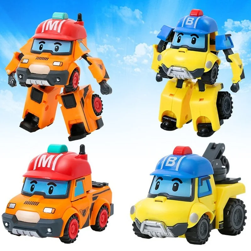 Аниме-фигурки Robocar модель робота поли Мультяшные автомобили-трансформеры