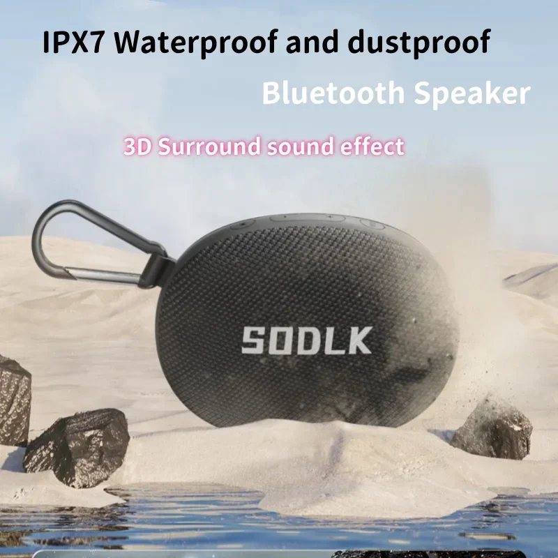 Фото Портативная беспроводная Bluetooth-колонка SODLK TX7 для активного отдыха, с мощными басами, TWS, водонепроницаемая (IPX7), для походов и активного отдыха на природе. №2