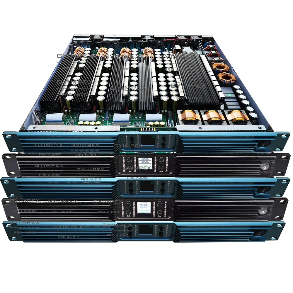 Супер мощный стабильный 2 Ом 6800 Вт мощность моста 11000 RMS 1U цифровой 4-канальный