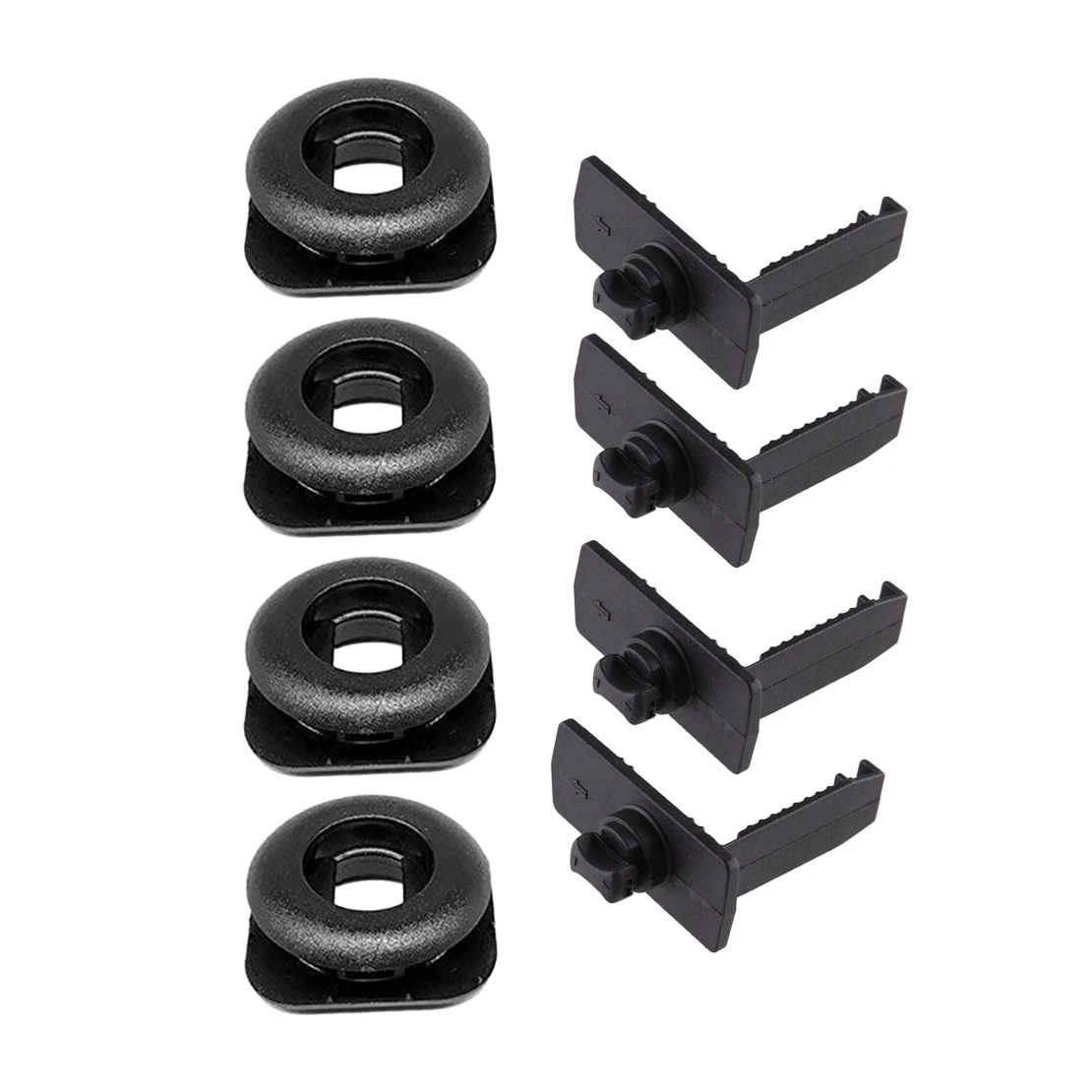 

4 комплекта напольных ковриков, противоскользящие фиксирующие держатели, черные пластиковые фиксаторы, подходят для Honda Acura