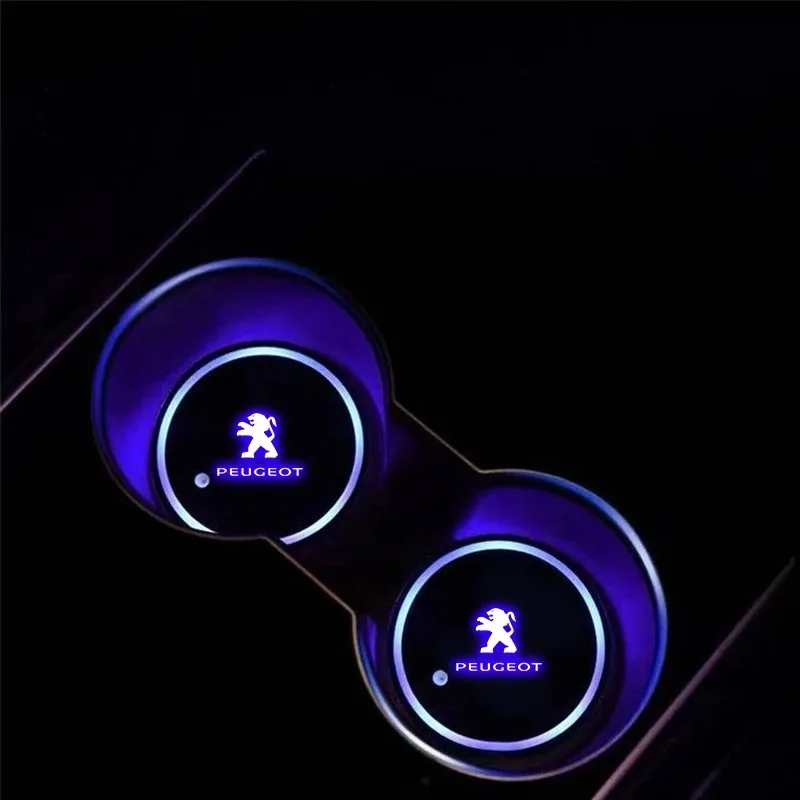 Фото Автомобильный коврик для чашки с водой, держатель для напитков для Peugeot 106 107 206 207 208 301 307 308 406 407 408 508 607 2008 3008 4008 5008 GT RCZ Rifter №3