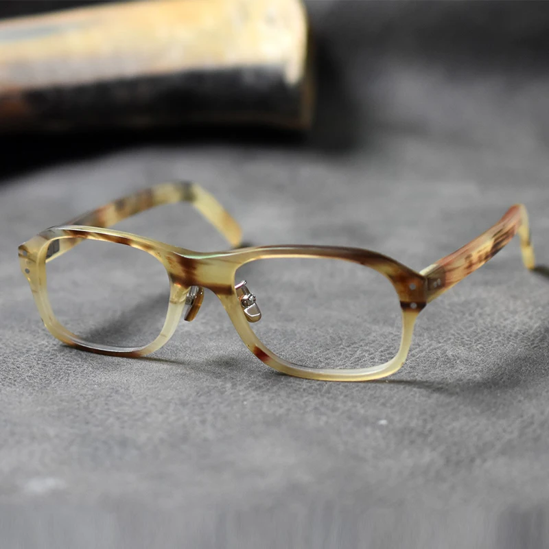 

2021 натуральные черные очки в оправе из рога буйвола очки по рецепту мужские очки для близорукости оправы для мужчин очки без оправы