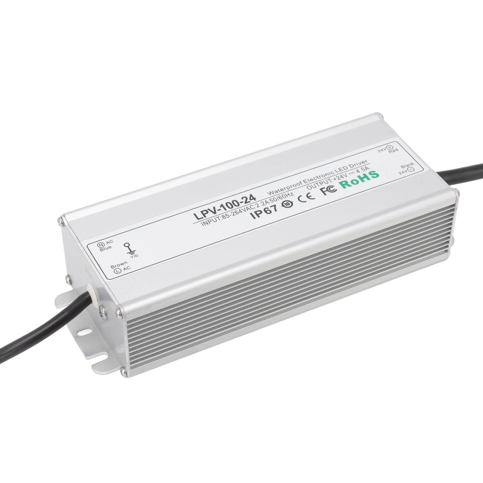 LED Driver Waterproof IP67 Constant Voltage Power Supply Transformer Adapter 100W 24V 4.5A