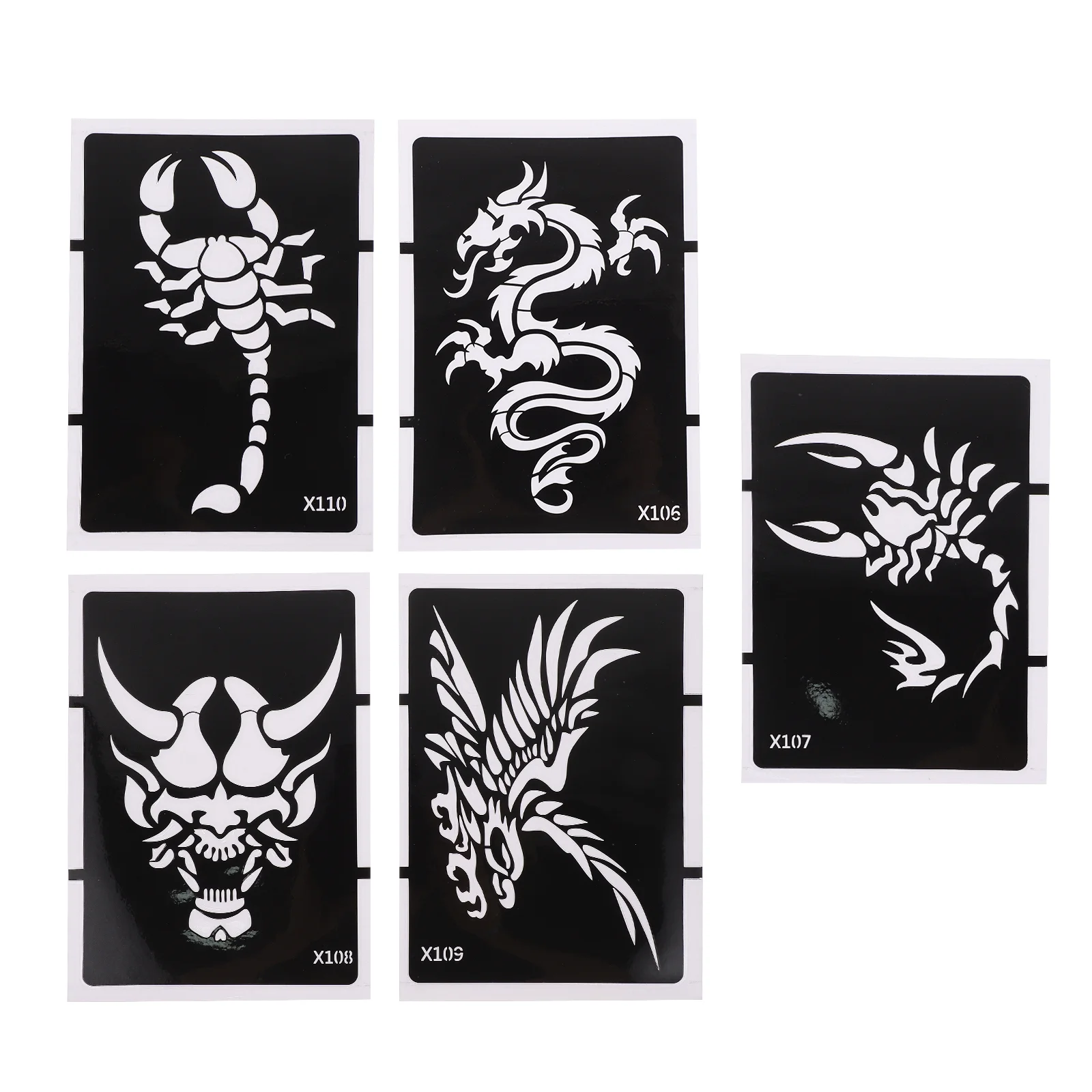 

5pcs Dragon Temporary Hollow DIY Tattoos Tool Tattoos Mold Tattoos Stencils Tattoos Template