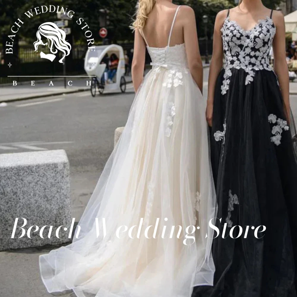 Пляжные свадебные платья цвета шампанского по индивидуальному заказу тюлевые