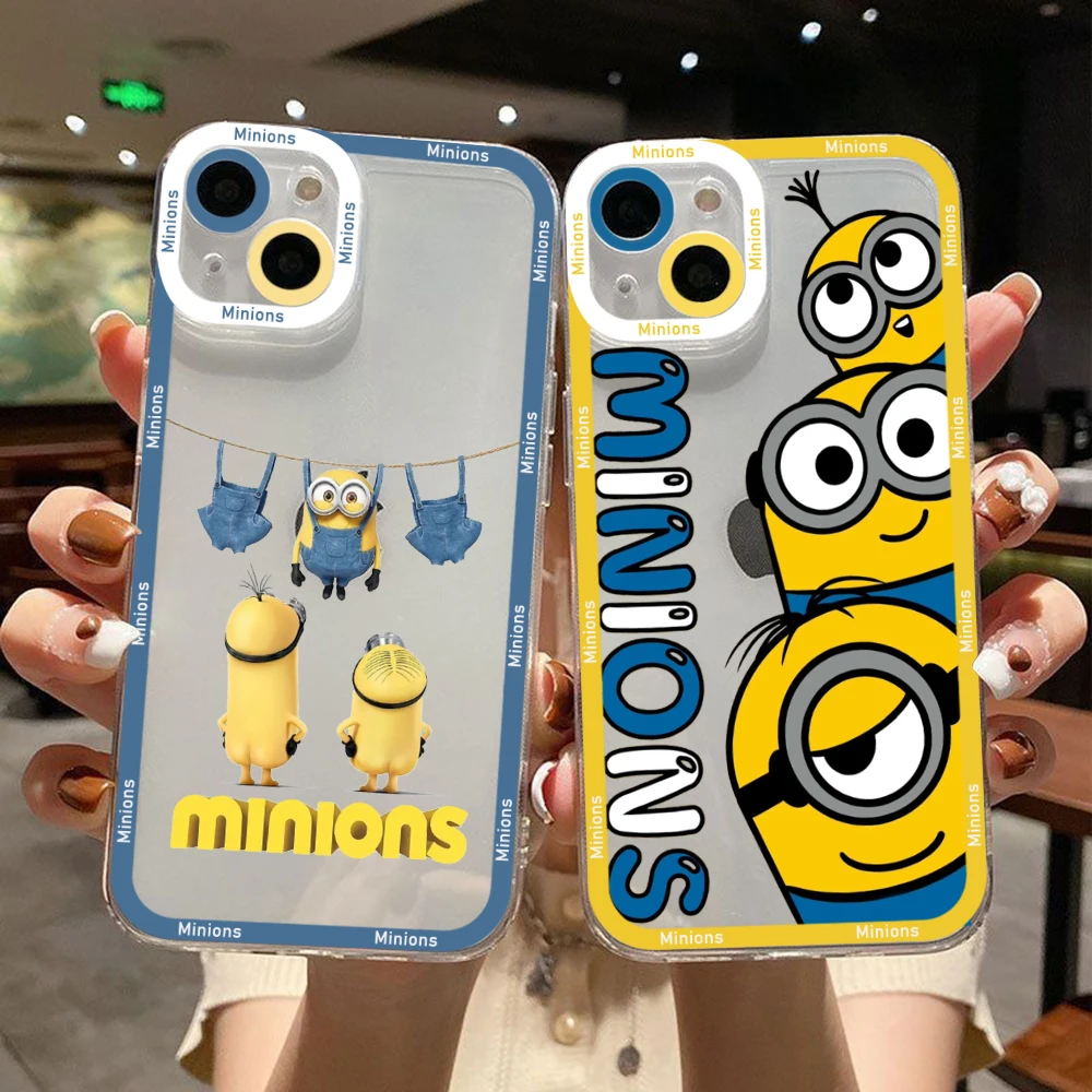 

Cartoon M-Minion Transparent Phone Case For Xiaomi Redmi Note 12C 11 10 Pro Plus 10C 9A 9C 9T K30 K40 K50 K60 4G 5G Cover Coque