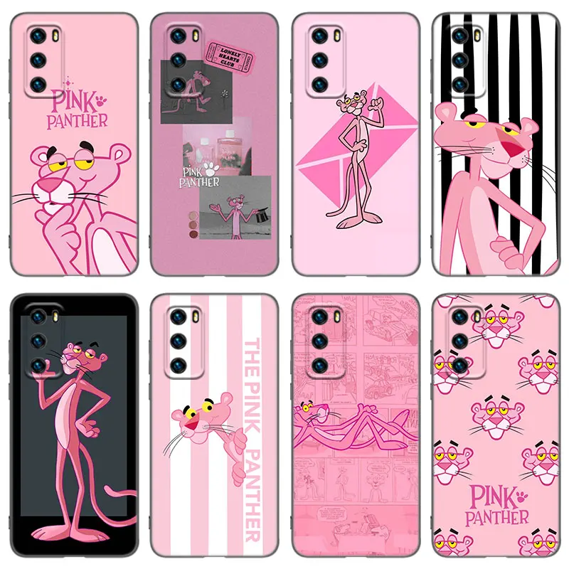 Чехол для телефона с розовой пантерой для Huawei P20 P30 P40 P50 P Smart Z S Pro P8 P9 P10 Lite 5G E 2017 2018 2019 2020 2021, черный чехол