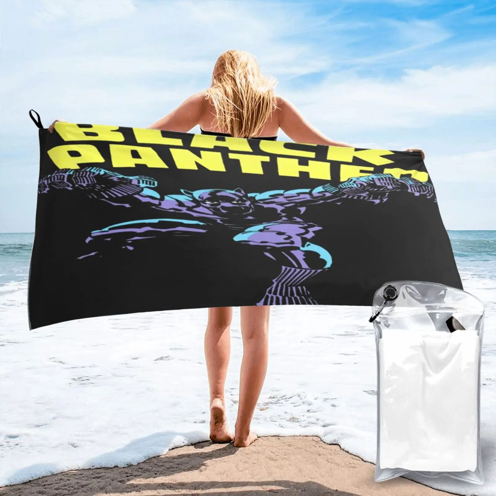 

Panther Jumping Image Under Beach Towel Bathrobe Woman Hand Towels Beach Cover Large Beach Towels Beach Towel Hair Towel Sauna
