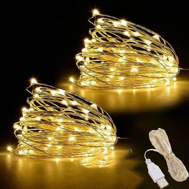 

Led Copper Wire Lamp String USB Colorful Christmas Decorative Lights Star Atmosphere Light Dropshipping