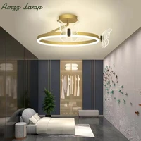 nordic luxury bedroom lamp warm and romantic butterfly creative led ceiling lamp modern minimalist atmospheric room lamps