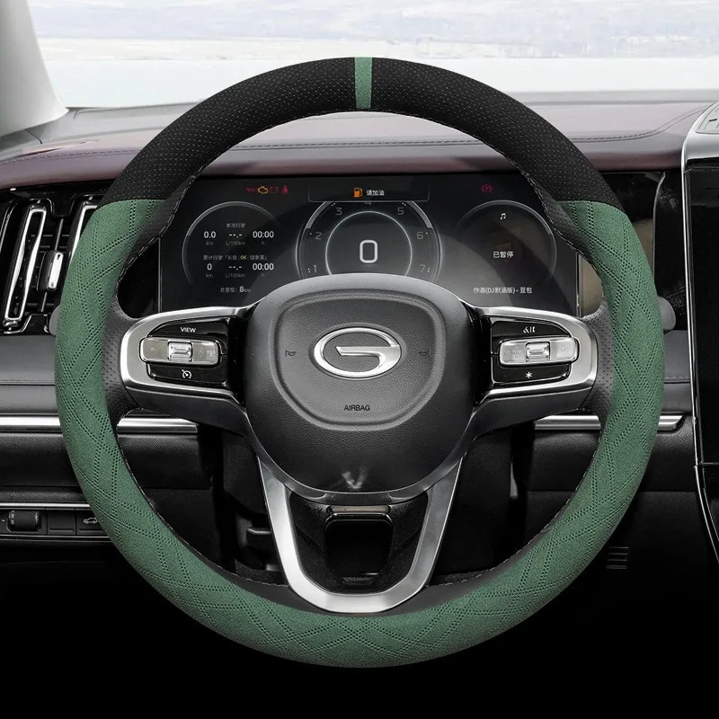 

Замшевый чехол на руль автомобиля, декоративная ручка для GAC Trumpchi GS8 E9 M8 ES9 2023 2024, оплетка на руль