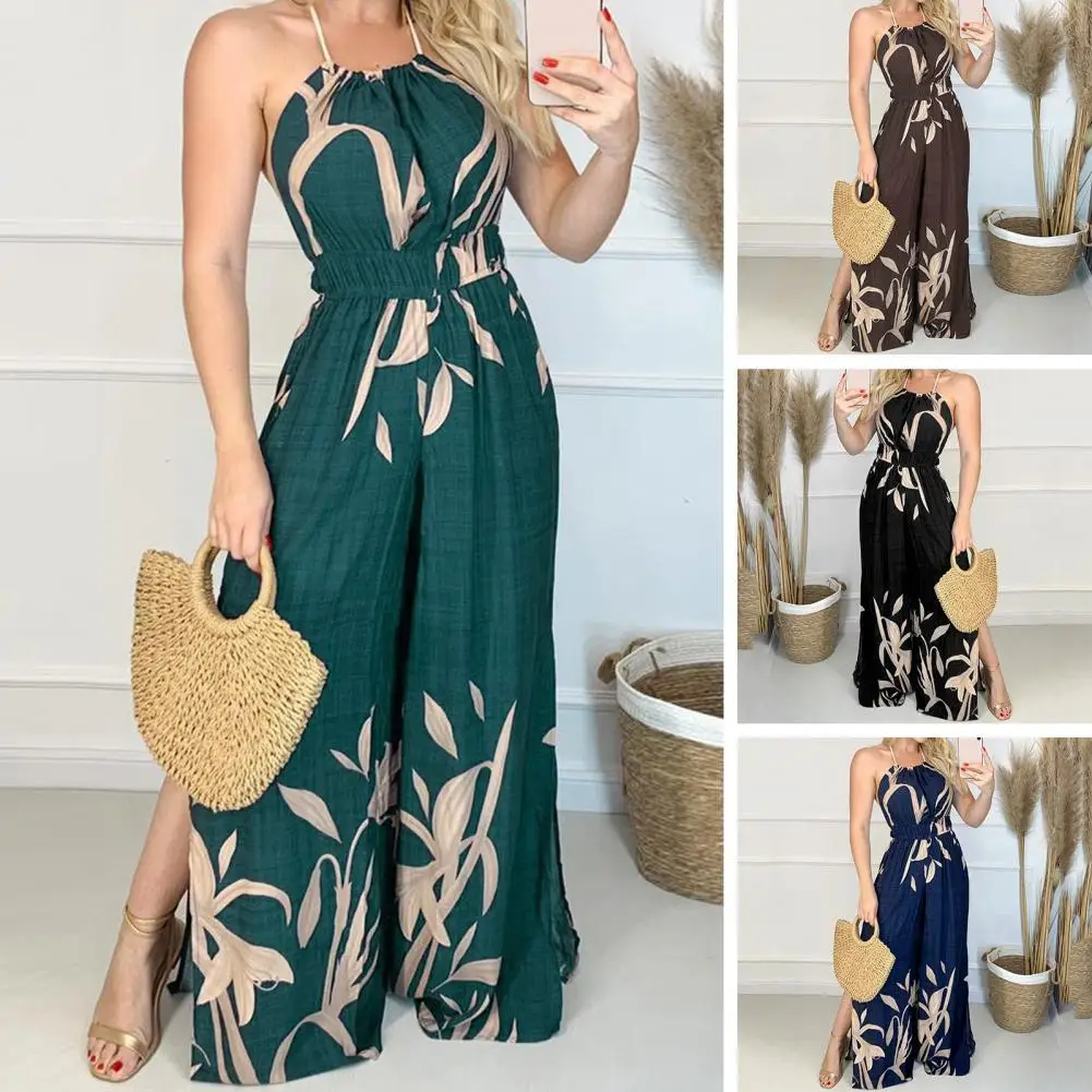 

Prom Jumpsuit Soft Fabric Summer Romper Off Shoulder Sleeveless Lady Jumpsuit